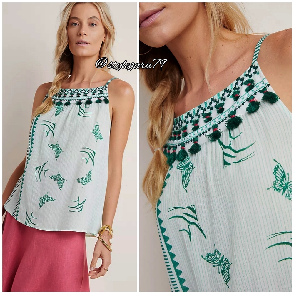 NWT, Anthropologie, CLAUDETTE TASSELED TANK
